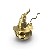 Gold Witch Pumpkin Hat PNG & PSD Images