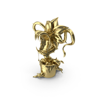 Gold Carnivorous Plant PNG & PSD Images