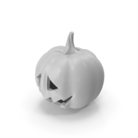 Pumpkin Face White PNG & PSD Images