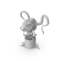 White Carnivorous Flytrap Plant PNG & PSD Images
