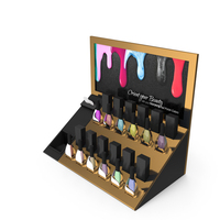 Nail Polish Display Gold PNG & PSD Images