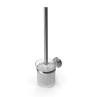 Glass Polypropylene Stainless Steel Toilet Brush And Holder PNG & PSD Images