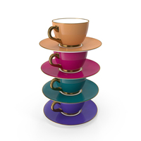Stack Of Coffee Cups PNG & PSD Images