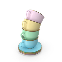 Stack Of Coffee Cups PNG & PSD Images