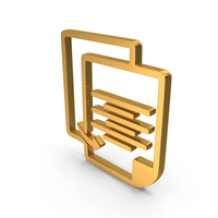 Gold Copy Document Icon PNG & PSD Images