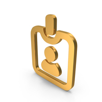 Gold Job ID Card Icon PNG & PSD Images