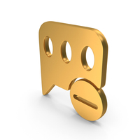 Gold Remove Chat Icon PNG & PSD Images