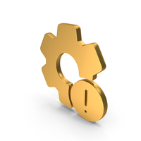 Gold Setting Alert Icon PNG & PSD Images