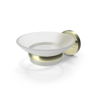 Ormara Silver Effect Glass And Steel Soap Dish Taupe PNG & PSD Images