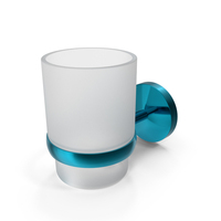 Ormara Silver Chrome Effect Glass And Steel Tumbler Blue PNG & PSD Images