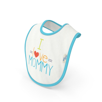 Deployed Baby Bib I Love Mommy PNG & PSD Images