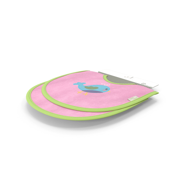 Eco Hanger with Two Pink Bibs for Newborn PNG & PSD Images