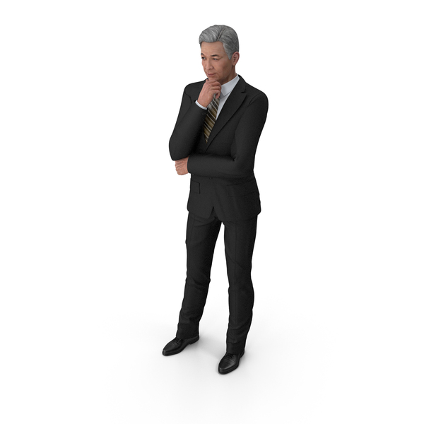 Korean Old Aged Man in Suit PNG & PSD Images