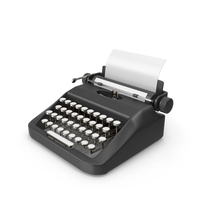 Black Cartoon Typewriter PNG & PSD Images