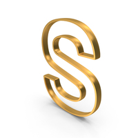 Gold Alphabet S Outline Icon PNG & PSD Images