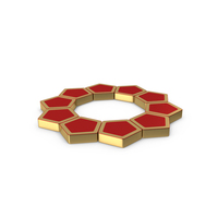 Pentagon Made Flower Design Podium PNG & PSD Images