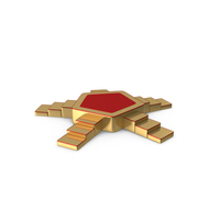 Pentagon Podium With Steps On All Sides PNG & PSD Images