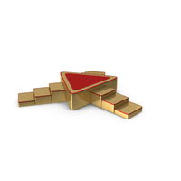Podium Stage Single Triangle With Steps All Sides PNG & PSD Images