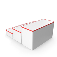 White Podium Stage With Three Steps PNG & PSD Images