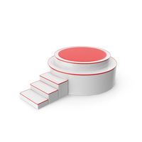 Cylindrical 2 Stage Podium With 3 Steps PNG & PSD Images