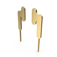 Earphones Icon Gold PNG & PSD Images