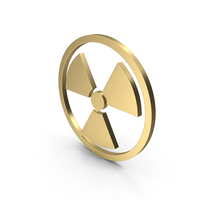 NUCLEAR ICON GOLD PNG & PSD Images