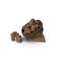Jute Sack Full of Potatoes PNG & PSD Images