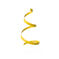 Yellow Curly Ribbon PNG & PSD Images