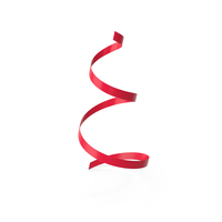 Red Curly Ribbon PNG & PSD Images