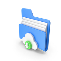 Cloud Download File Icon Blue PNG & PSD Images