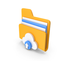 Cloud Upload File Icon Yellow PNG & PSD Images