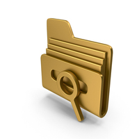 Find File Icon Gold PNG & PSD Images