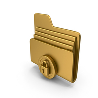 Locked File Icon Gold PNG & PSD Images