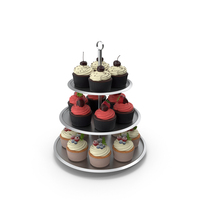 Cupcakes On Cake Stand PNG & PSD Images
