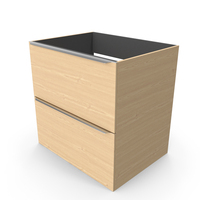 Wall Mounted Bathroom Vanity Unit And Cabinet Natural Oak PNG & PSD Images