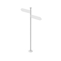 Monochrome Crossroad Signpost PNG & PSD Images