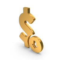 Gold Dollar Currency Down Arrow Icon PNG & PSD Images