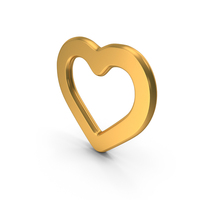 Gold Heart Icon PNG & PSD Images