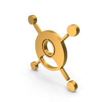 Gold Hub User Sharing Icon PNG & PSD Images