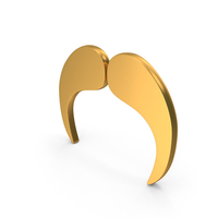 Gold Man Moustache Icon PNG & PSD Images