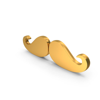 Gold Man Moustache Icon PNG & PSD Images