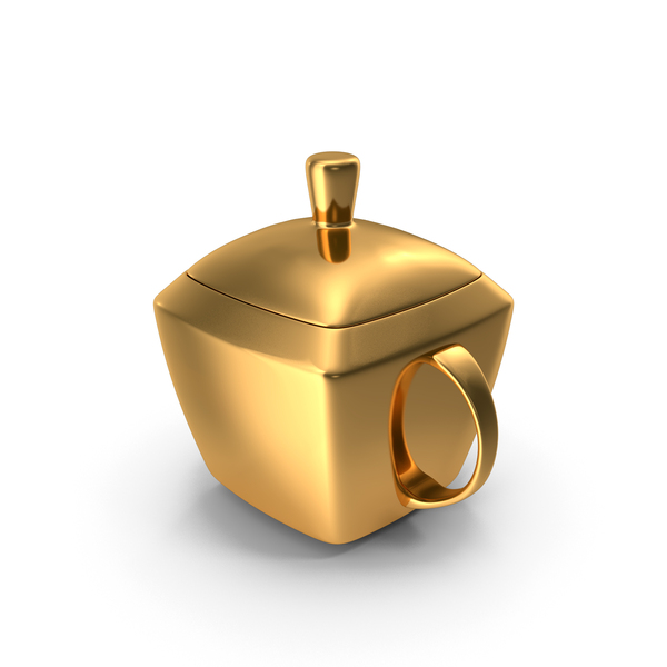 Gold Sugar Pot PNG & PSD Images