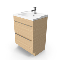 Natural Cabinet With Basin Tap 60cm PNG & PSD Images