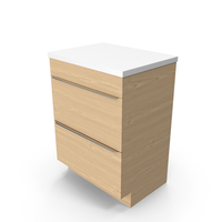 Natural Oak Cabinet With Top 60cm PNG & PSD Images