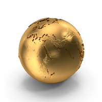 Gold Earth Globe PNG & PSD Images