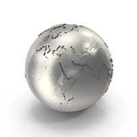 Earth Globe Ocean Silver PNG & PSD Images