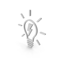 Electric Lamp Icon White PNG & PSD Images