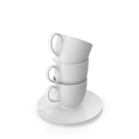 Stack Of White Coffee Cups PNG & PSD Images