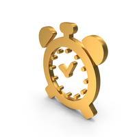 Gold Alarm Clock Icon PNG & PSD Images