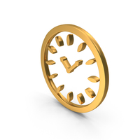 Gold Wall Clock Icon PNG & PSD Images